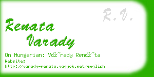 renata varady business card